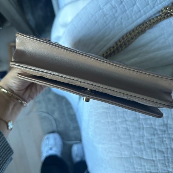 CHANEL Lambskin Quilted Pillow Crush Wallet On Chain WOC Dark Beige - Picture 5 of 12